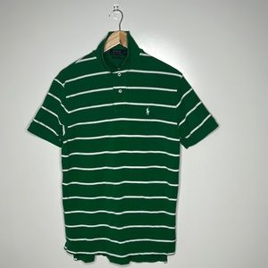 Polo Ralph Lauren green striped polo shirt size medium